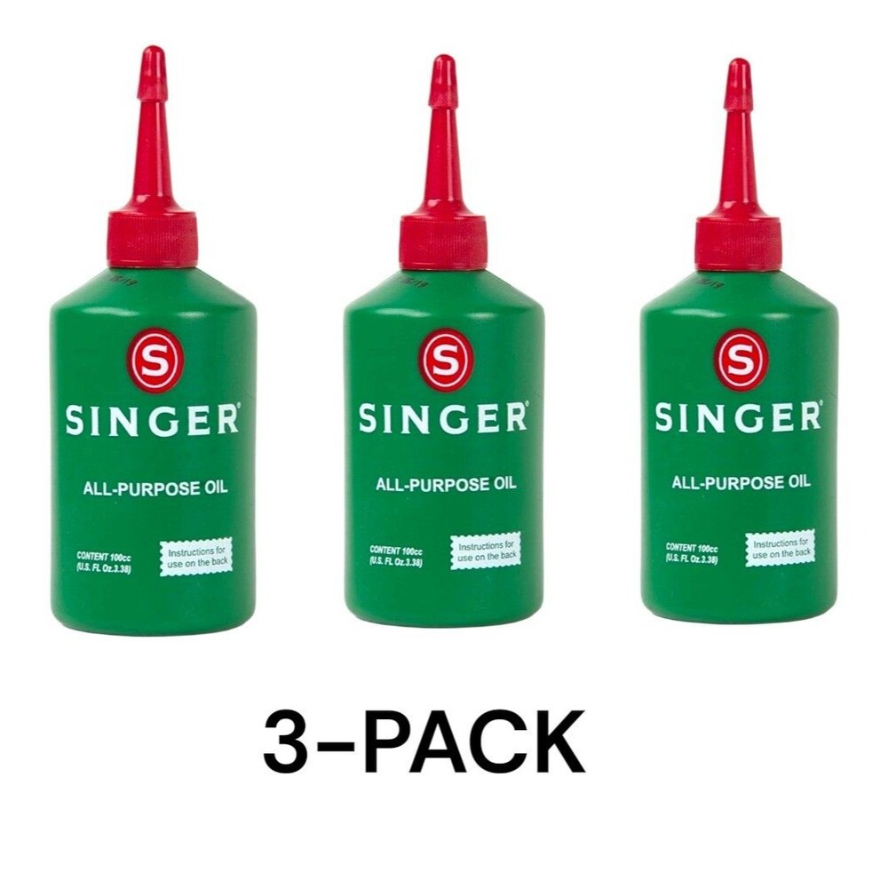 Singer All Purpose Sewing Machine Oil, 3.38-Fluid Ounce PACK OF 3